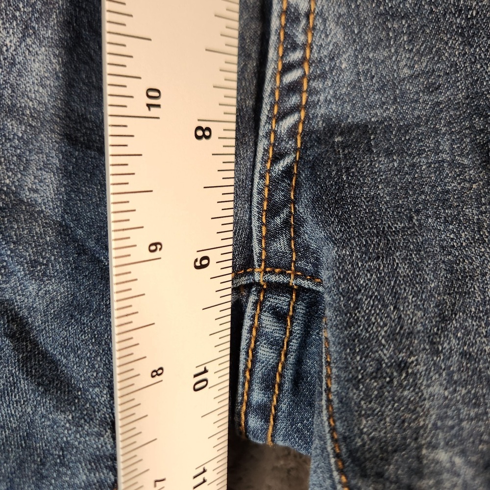 Judy Blue Jeans Womens 30X28 (Tag 11/30) JB84165 Med Blue Pin Stripe Skinny Fit - Picture 3 of 12